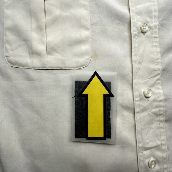 Vintage Christian Dior Short Sleeve Button Up Shirt Mens Large Yellow Pockets - Picture 6 of 12